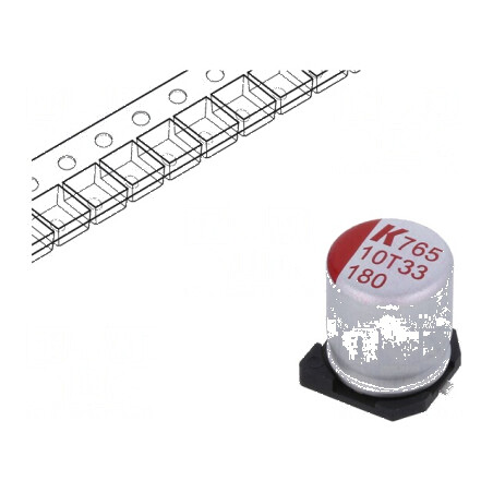 Condensator polimeric low ESR 180uF 10VDC SMD ±20% ESR 20mΩ | Electronic-mag.ro | Componente Electronice