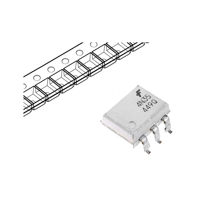Optocuplor SMD cu 1 Canal, Ieșire Tranzistori 7,5kV, CTR 100% la 10mA | Electronic-mag.ro | Componente Electronice