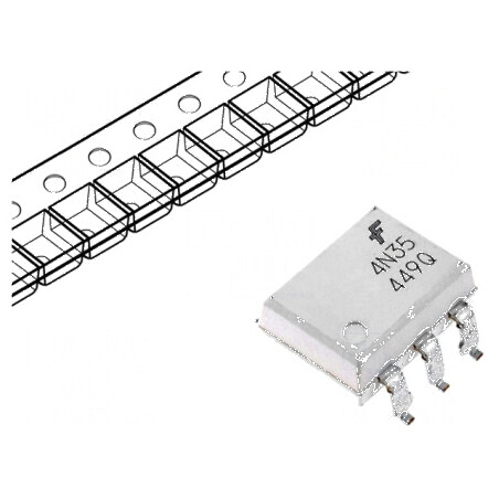 Optocuplor SMD cu 1 Canal, Ieșire Tranzistori 7,5kV, CTR 100% la 10mA | Electronic-mag.ro | Componente Electronice