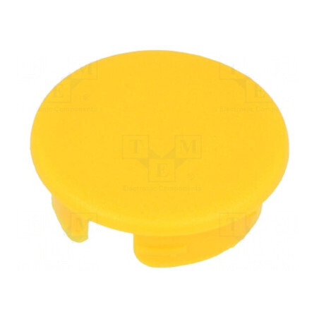Capac rotund ABS galben cu fixare prin apăsare | Electronic-mag.ro | Componente Electronice