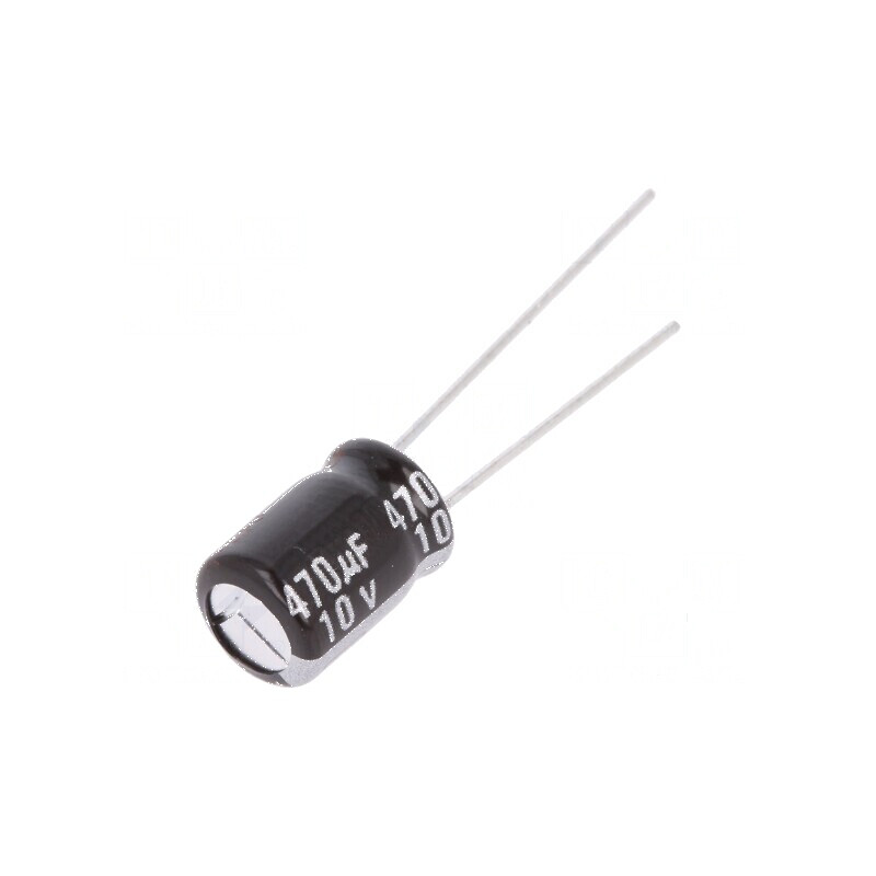 Condensator electrolitic THT 470uF 10VDC Ø8x11mm ±20% 5000h pentru circuite electronice | Electronic-mag.ro | Componente Electronice Condensator electrolitic THT 470uF 10VDC Ø8x11mm ±20% 5000h pentru circuite electronice | Electronic-mag.ro | Componente Electronice