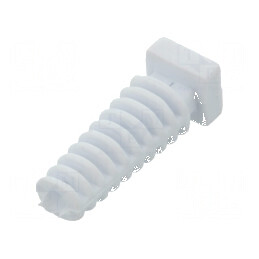 Manșon elastomer alb Ø3mm, grosime panou max. 2,5mm, lungime 23mm | Electronic-mag.ro | Componente Electronice