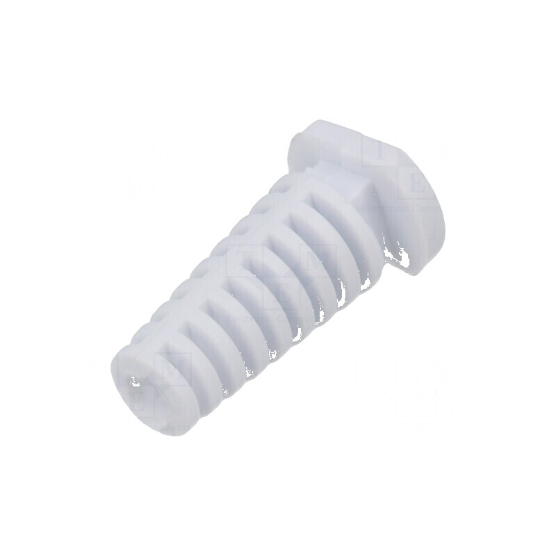 Manşon Øorif 4mm din elastomer alb pentru grosime panou max. 3,5mm, lungime 25mm | Electronic-mag.ro | Componente Electronice