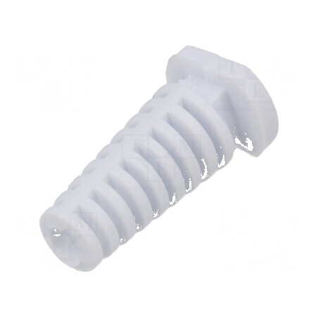 Manşon Øorif 4mm din elastomer alb pentru grosime panou max. 3,5mm, lungime 25mm | Electronic-mag.ro | Componente Electronice