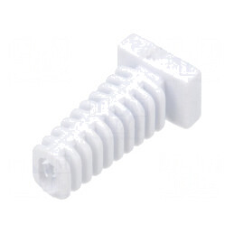 Manşon elastomer alb pentru grosime panou max. 2,2mm, lungime 25mm | Electronic-mag.ro | Componente Electronice