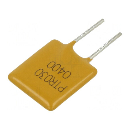 Siguranţă polimerică PTC 4A Imax 40A THT PTR030V - Pungă de protecţie electrica | Electronic-mag.ro | Componente Electronice