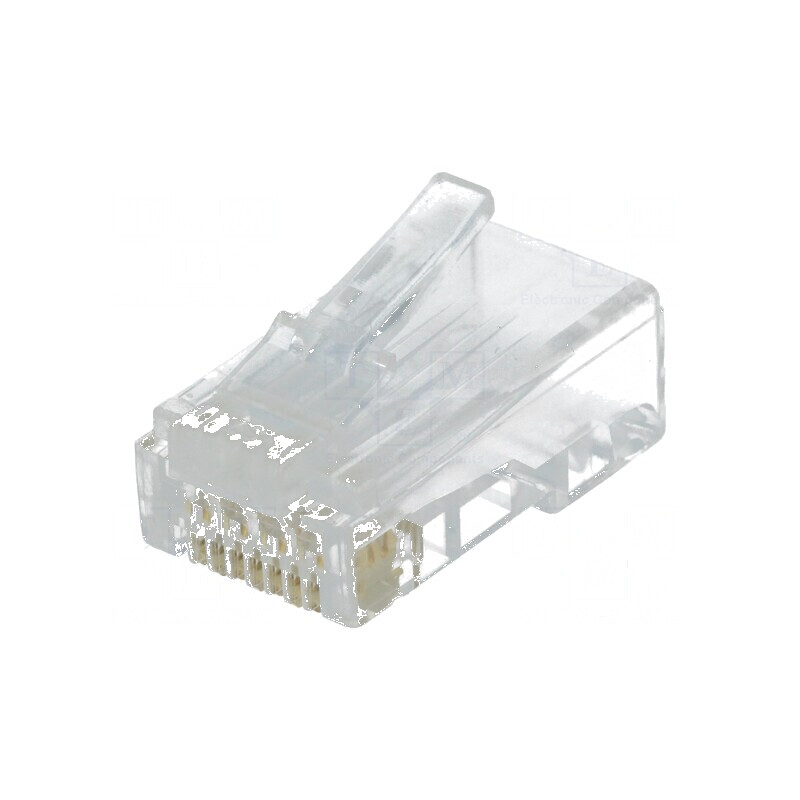 Conector RJ45 Cat 6, mufă 8p8c, 8 pini pentru cablu | Electronic-mag.ro | Componente Electronice
