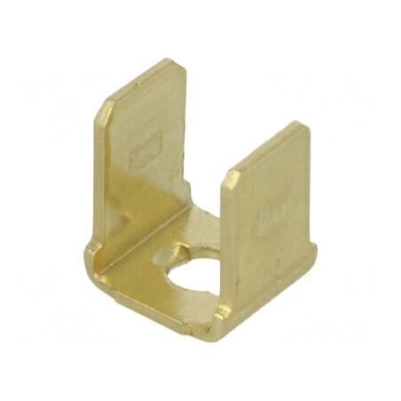 Terminal plat 6,4mm 0,8mm tată M3 cu dublă înşurubare din alamă | Electronic-mag.ro | Componente Electronice