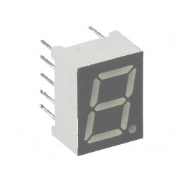 Afișaj LED cu 7 segmente 9,9mm 0,39 roșu anodizat, număr caracter 1 | Electronic-mag.ro | Componente Electronice