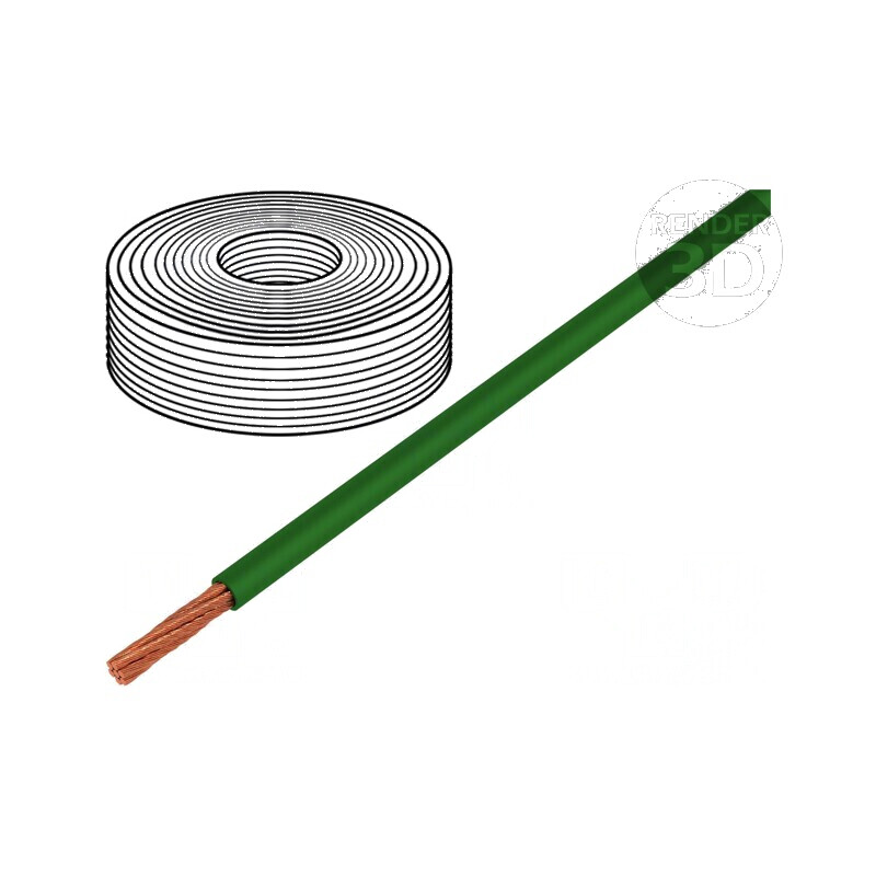 Cablu electric LifY 1x0,1mm2 cu litat de cupru, PVC verde, 300V, -15 la 80°C, Clasa 6 | Electronic-mag.ro | Componente Electronice Cablu electric LifY 1x0,1mm2 cu litat de cupru, PVC verde, 300V, -15 la 80°C, Clasa 6 | Electronic-mag.ro | Componente Electronice