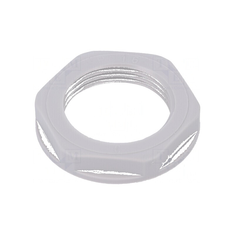 Piuliță PG16 din poliamidă UL94V-2, 30mm, gri deschis, rezistentă la temperaturi -20÷100°C | Electronic-mag.ro | Componente Electronice Piuliță PG16 din poliamidă UL94V-2, 30mm, gri deschis, rezistentă la temperaturi -20÷100°C | Electronic-mag.ro | Componente Electronice