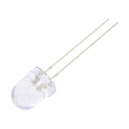 LED 8mm Roșu/Albastru 30° Convex cu Număr Termic 2 | Electronic-mag.ro | Componente Electronice