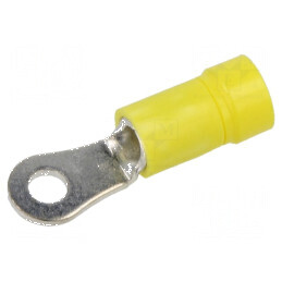 Vârf inelar crimpat 3,5mm pentru cablu izolat galben 4-6mm2 | Electronic-mag.ro | Componente Electronice