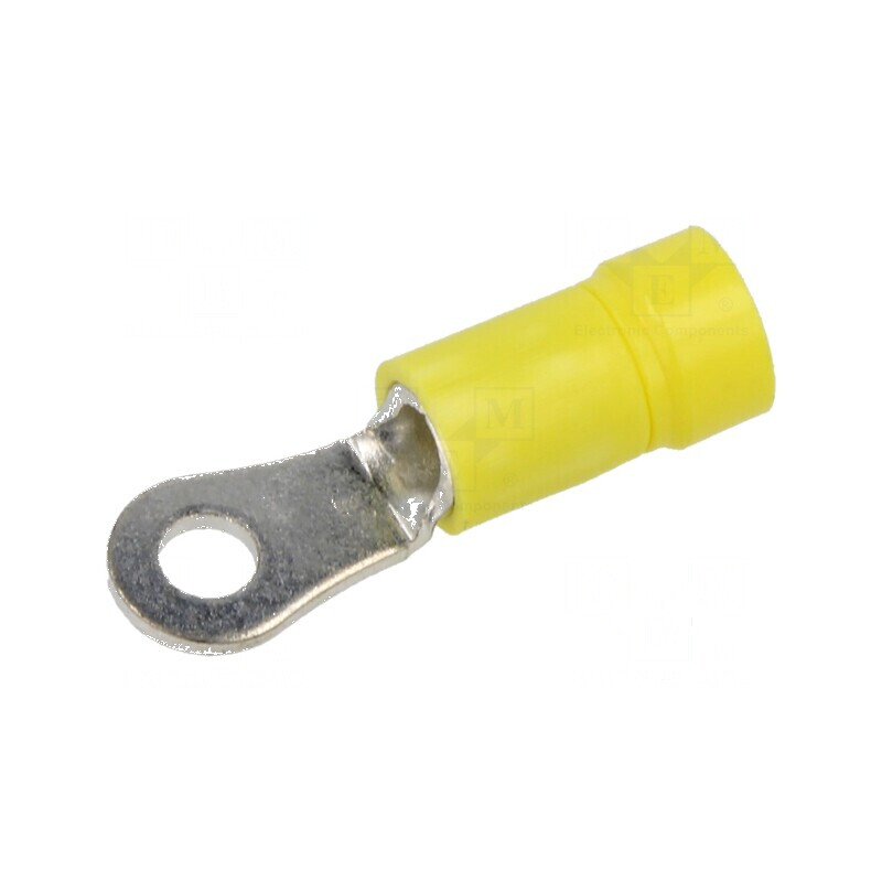 Vârf inelar crimpat 3,5mm pentru cablu izolat galben 4-6mm2 | Electronic-mag.ro | Componente Electronice