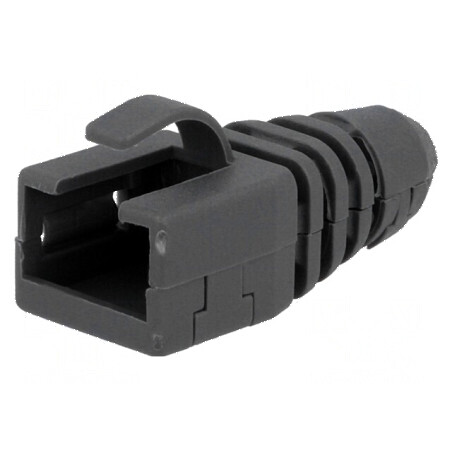 Protecție mufă RJ45 gri închis pentru rețea | Electronic-mag.ro | Componente Electronice