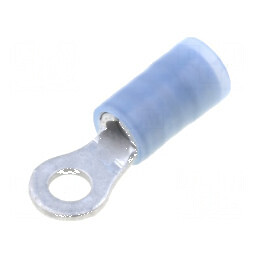 Vârf inelar M3 pentru cabluri 1÷2,5mm2, izolată, cositorită, cupru, temperatură -55÷105°C | Electronic-mag.ro | Componente Electronice