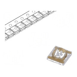 LED 3535 convex 120° 1W 2,8÷3,6VDC 3,45x3,45x1,95mm | Electronic-mag.ro | Componente Electronice