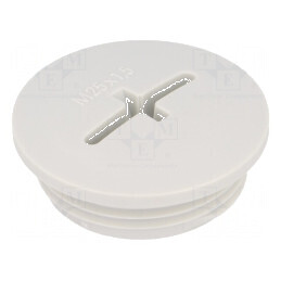 Capac de protecţie M25 1,5 IP54 poliamidă gri deschis 8mm pentru cabluri | Electronic-mag.ro | Componente Electronice