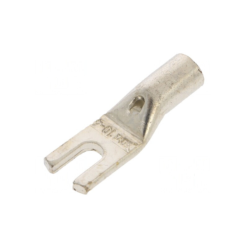 Furcă M4 10mm2 crimpat pe cablu neizolat cositorit 8AWG - Vârf pentru conexiuni electrice | Electronic-mag.ro | Componente Electronice Furcă M4 10mm2 crimpat pe cablu neizolat cositorit 8AWG - Vârf pentru conexiuni electrice | Electronic-mag.ro | Componente Electronice
