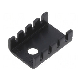 Radiator extrudat U TO220 neagră 19,1mm x 13mm x 6,4mm | Electronic-mag.ro | Componente Electronice