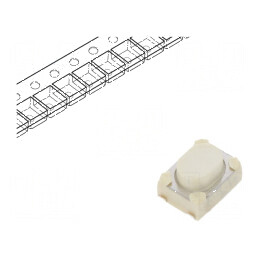 Microîntrerupător TACT SPST 0,05A/12VDC SMD Poz: 2 fără 1,77N | Electronic-mag.ro | Componente Electronice