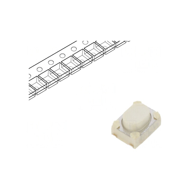 Microîntrerupător TACT SPST 0,05A/12VDC SMD Poz: 2 fără 1,77N | Electronic-mag.ro | Componente Electronice