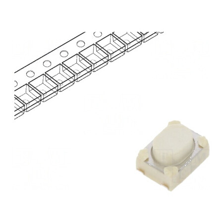 Microîntrerupător TACT SPST 0,05A/12VDC SMD Poz: 2 fără 1,77N | Electronic-mag.ro | Componente Electronice
