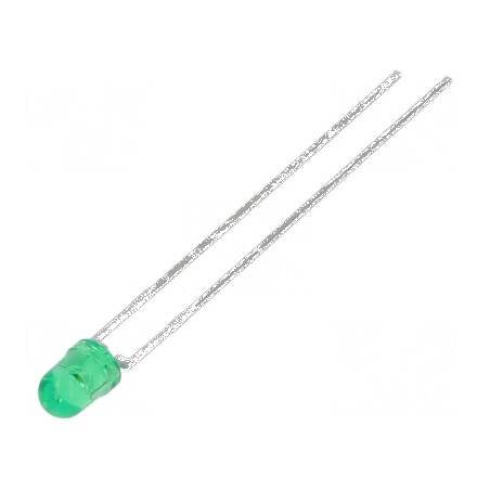 LED 3mm Verde 6,3÷10mcd 22° Convex cu Nr. term: 2 | Electronic-mag.ro | Componente Electronice