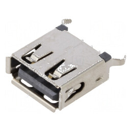 Conector USB A soclu THT cu 4 pini verticale USB 2.0 1,5A | Electronic-mag.ro | Componente Electronice