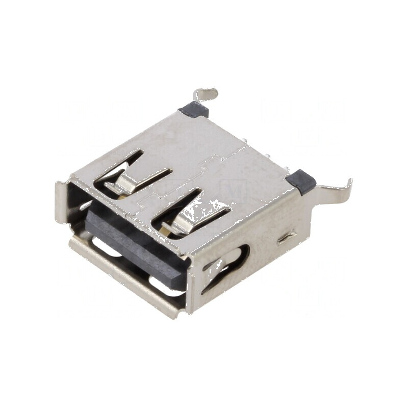 Conector USB A soclu THT cu 4 pini verticale USB 2.0 1,5A | Electronic-mag.ro | Componente Electronice