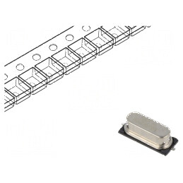 Rezonator de cuarț 25MHz ±30ppm 20pF SMD 12,7x4,8x3,8mm pentru aplicații electronice | Electronic-mag.ro | Componente Electronice