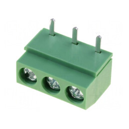 Regletă de conexiuni pentru PCB drept, 5mm, 3 piste pentru PCB | Electronic-mag.ro | Componente Electronice