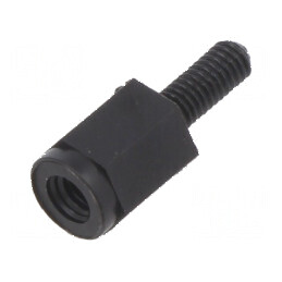 Manşon distanţier hexagonal poliamidă 66 M3 - Lungime 8mm | Electronic-mag.ro | Componente Electronice