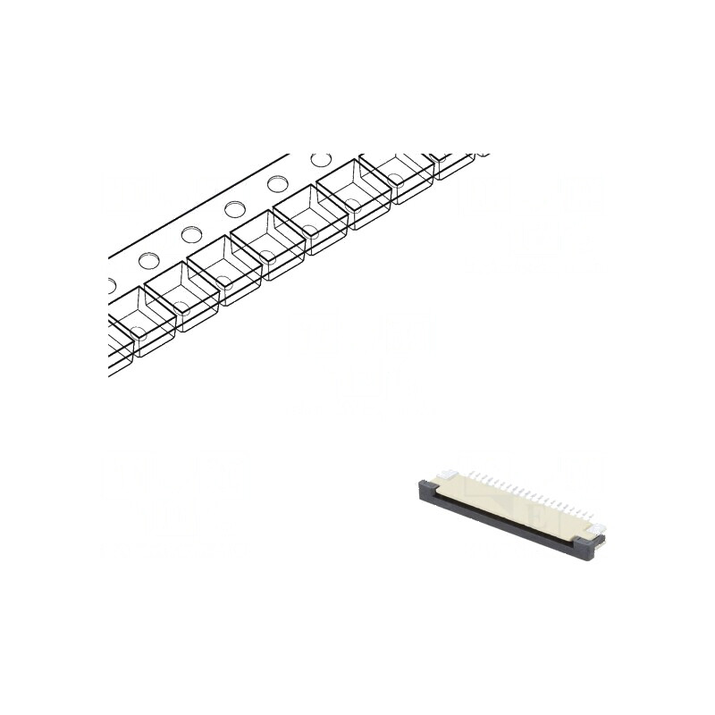 Conector FFC/FPC orizontal 20 PIN ZIF SMT cositorit 30mΩ - Componente electronice | Electronic-mag.ro | Componente Electronice Conector FFC/FPC orizontal 20 PIN ZIF SMT cositorit 30mΩ - Componente electronice | Electronic-mag.ro | Componente Electronice
