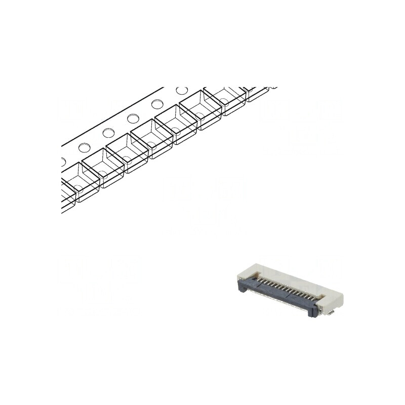 Conector FFC/FPC orizontal 16 pini ZIF SMT 500mA cositorit | Electronic-mag.ro | Componente Electronice Conector FFC/FPC orizontal 16 pini ZIF SMT 500mA cositorit | Electronic-mag.ro | Componente Electronice