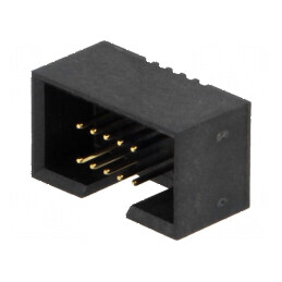 Conector IDC soclu tată 10 pini drept THT gold flash | Electronic-mag.ro | Componente Electronice