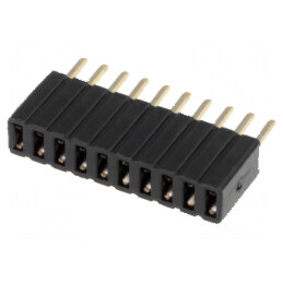 Conector şiruri pini soclu mamă 10 pini 1,27mm THT 1x10 | Electronic-mag.ro | Componente Electronice