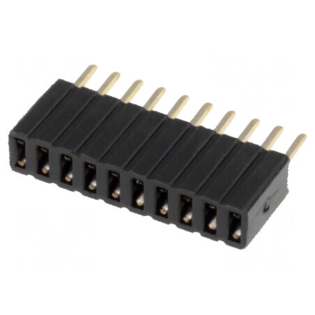 Conector şiruri pini soclu mamă 10 pini 1,27mm THT 1x10 | Electronic-mag.ro | Componente Electronice