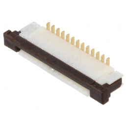 Conector FFC/FPC vertical ZIF 13 pini SMT 125V 1A cu finisaj aurit | Electronic-mag.ro | Componente Electronice