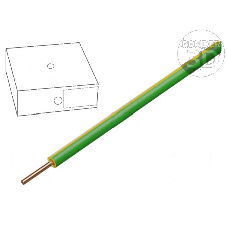 Cablu electric H05V-U 0,75mm² cu sârmă din cupru și izolație PVC galben-verde 300V 500V | Electronic-mag.ro | Componente Electronice