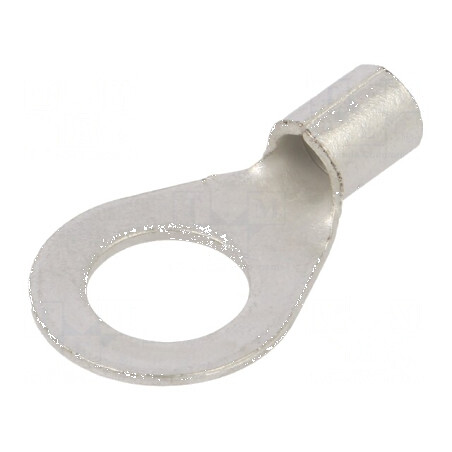 Vârf inelar M10 10mm² crimpat cu cablu cositorit din cupru 11mm | Electronic-mag.ro | Componente Electronice