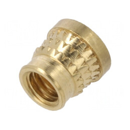 Adaos filetat din alamă M6 BN 37901 - Lungime 7,7mm pentru plastic | Electronic-mag.ro | Componente Electronice