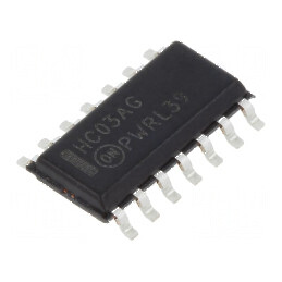 CI digital NAND 4 Canale 2 Intrări CMOS SMD SO14 2÷6VDC -55÷125°C | Electronic-mag.ro | Componente Electronice