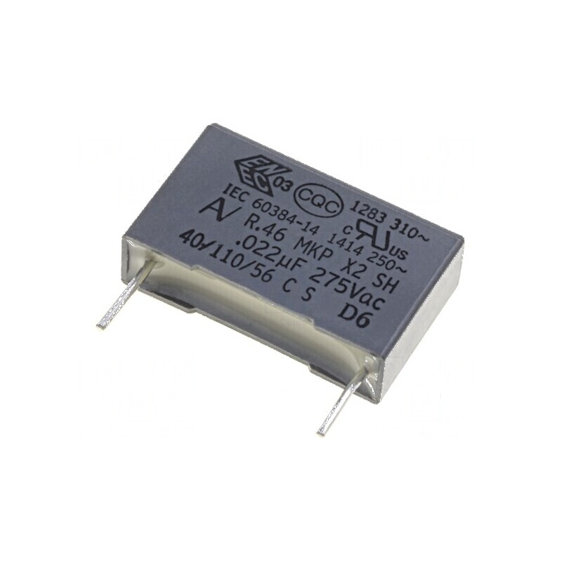 Condensator polipropilenă X2 R46 330nF 18x9x12,5mm THT - componentă electronică de calitate | Electronic-mag.ro | Componente Electronice