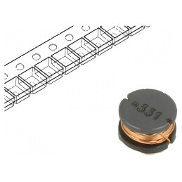 Inductor SMD 330uH 400mA ±10% Q: 12 Ø: 7,8mm H: 5,3mm 1,26Ω | Electronic-mag.ro | Componente Electronice