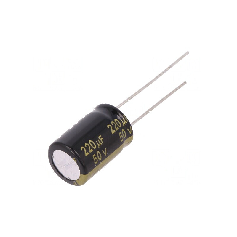 Condensator electrolitic low ESR THT 220uF 50VDC Ø10x16mm pentru circuite electrice | Electronic-mag.ro | Componente Electronice Condensator electrolitic low ESR THT 220uF 50VDC Ø10x16mm pentru circuite electrice | Electronic-mag.ro | Componente Electronice