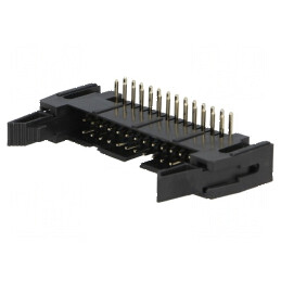 Conector IDC soclu tată 26 PIN unghi 90° THT aurit 2,54mm | Electronic-mag.ro | Componente Electronice