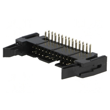 Conector IDC soclu tată 26 PIN unghi 90° THT aurit 2,54mm | Electronic-mag.ro | Componente Electronice