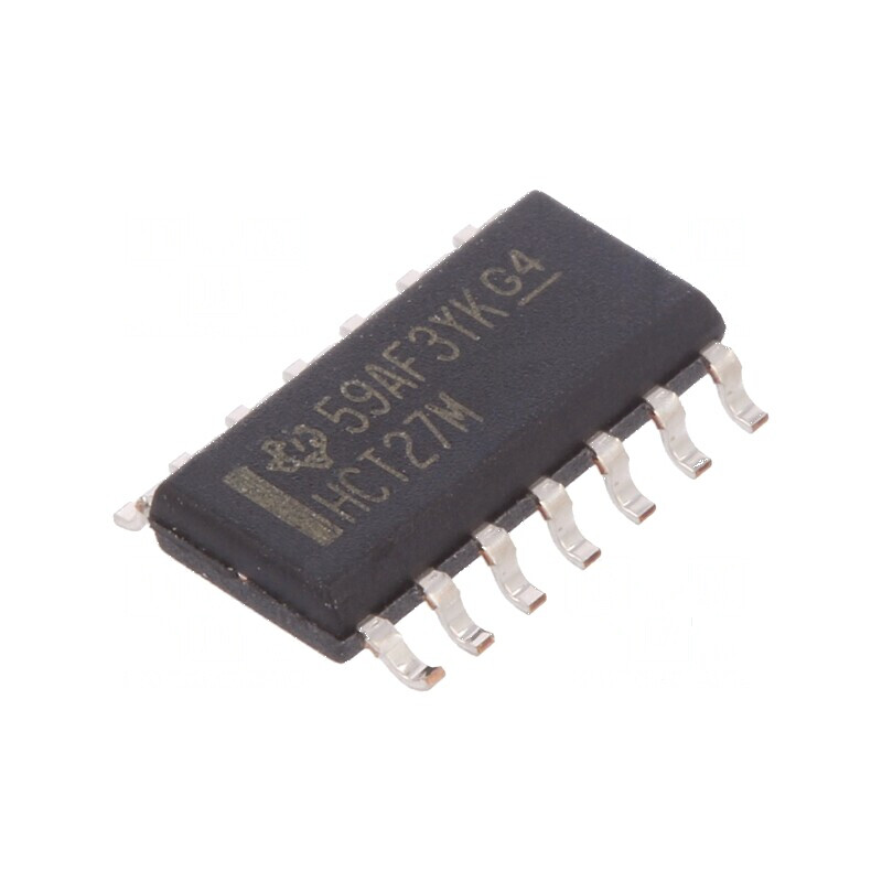 Circuit integrat digital NOR, 3 intrări, 3 ieșiri, SMD SO14, 4,5-5,5VDC, -55-125°C, tub. | Electronic-mag.ro | Componente Electronice