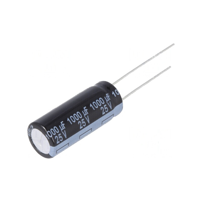 Condensator electrolitic low ESR THT 1000uF 25VDC Ø10x25mm - Componentă electronică de calitate | Electronic-mag.ro | Componente Electronice Condensator electrolitic low ESR THT 1000uF 25VDC Ø10x25mm - Componentă electronică de calitate | Electronic-mag.ro | Componente Electronice